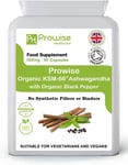 Premium Ashwagandha KSM 66 Capsules 500mg with Organic Black Pepper - 90