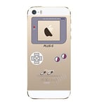 NOVAGO Compatible avec iPhone 5, iPhone 5s, iPhone Se 2016 Coque Gel Souple incassable et Solide avec Impression Motif Fantaisie de qualité (Game Boy)