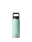 YETI Rambler Insulated Stainless Steel Drinks Bottle with Straw Cap, 769ml, Seafoam