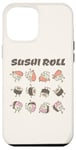 Coque pour iPhone 12 Pro Max Mignon Kawaii Rouleau de Sushi Dessin animé Dessin animé Japonais Nourriture Anime