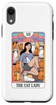 Coque pour iPhone XR The Cat Lady Carte de tarot rétro Motif chat