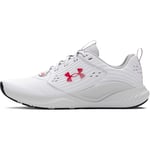 Under Armour UA Charged Commit TR 4 Baskets légères, chaussures de sport respirantes pour hommes, blanc/gris/rouge