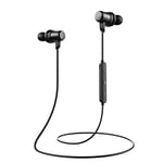 SoundPEATS Écouteurs Bluetooth Sports Intra Auriculaires Tour de Cou Magnétique sans Fil Étanche IPX5 avec Micros Intégrés Codec Aptx HD Noir Value