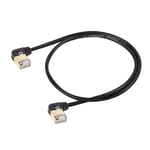 Câble Ethernet RJ45 Cat8, 90 degrés mâle vers mâle, câble réseau haute vitesse Cat8, cordon de raccordement SFTP 40 Gbit/s 2000 MHz pour routeur, modem, serveur (de gauche à gauche)