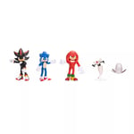 Sonic 3 Movie Mini Figursett 6,5cm: Sonic, Knuckles og Shadow