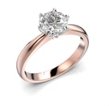 Festive Classic 23 solitaire diamantring 1,00 ct rosevitguld 14-686-100-PV-LABGVS1