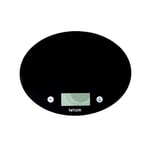Taylor Ultra Slim Round Glass Kitchen Food Scales, Compact Professional Standard Tare Feature with Precision Accuracy, Black, 5 kg/11 lbs Capacity