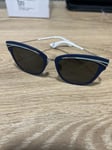 DIOR So Door Womens TITANIUM Cat Eye Sunglasses MATTE BLUE TURQUOISE  Japan Rare