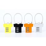 Ahlsen Cadenas Code 3 Chiffres 4 Pièces Cadenas Valise Avion Petit Cadenas Code Cadenas Code Casier College Cadenas Couleur Forme du T-shirt pour