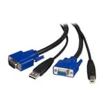 StarTech.com SvUSB2N1_6 Kvm-kaapeli, musta 1,8 m