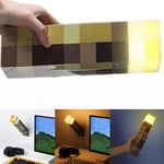 Minecraft Game Torch Wall Lamp Desk Night Light Bedroom Led Rechargeable Battery