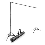 Walimex pro Système de fond de télescope L 120-307 cm - système de fond photo stable pour studio & mobile I pour photographie, vidéo & écran vert I pour toiles en papier & tissu I hauteur 102-256cm