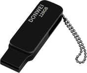 Clé USB 128 Go,Cle USB Flash Drive,Mémoire Stick Clef USB 2.0 Pendrive Portable Rotation Pince en Métal à 360° Key Thumb Drive 128GB pour PC,Voiture,Tablette,Télévision,Devoir de Collège..[Y1116]