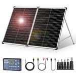 Panneau Solaire Pliable 100W 18V Monocristallin avec régulateur de charge recharge des batteries 12V