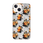 Coque Iphone 13 MINI fleur orange