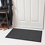 Front Door Anti Slip Entrance Door Outdoor Indoor Mat Dark Grey 45 x 75cm