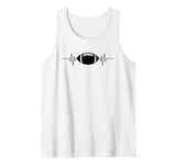 Football Heartbeat Pulse, Love of the Game Tank Top