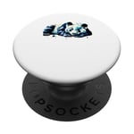 Polygon Art Panda Bear Pandas PopSockets PopGrip Adhésif