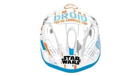 Casque velo enfant disney v2 starwars blanc bleu orange avec molette reglage taille 54 58  vendu sur carte