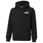 PUMA Hettegenser Essentials Small Logo Fl - Sort/hvit Barn, størrelse XL/176 cm