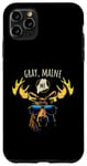 Coque pour iPhone 11 Pro Max Gray Maine USA Moose portant des lunettes de soleil