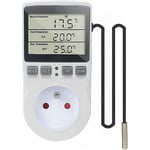 Plug-in Termostat Digital Temperaturregulator Uppvärmning Kylning Med Sonda, LCD Plug Temperaturregulator Timer För Akvarium Inkubator Växthus