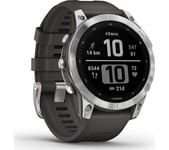 Garmin Fenix 7 47mm Stainless Steel Case with Silicone Band - Graphite (GPS)