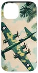 Coque pour iPhone 14 Bombardier B-17G Green Pop Art Tropical B-17 Flying Fortress de la Seconde Guerre mondiale