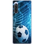 Sony Xperia 10 V Transparent Mobilskal Fotboll