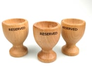 Personalised Set of 2 Wooden Egg Cups - add your name