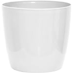 Cache-pot brillant - GARDEN ID - Shiny Blanc avec roulettes - 30 x 27 cm - As...