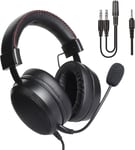 Blackjack+ Casque Gamer avec Câble Et Micro pour Console PS5 [3D Audio], PS4, Xbox One X/S, Nintendo Switch et Smartphone - Over Ear Headphones Driver40mm [Immersion Totale]