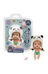 Cicciobello Amicicci Animal Cuties Panda Boy, Mini Personnage avec Casquette d'animal et Queue sur la Couche, pour Filles à partir de 3 Ans, CC038100, Giochi Preziosi