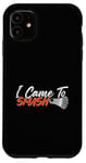 Coque pour iPhone 11 Jeu d'amour pour joueur de badminton I Came to Smash