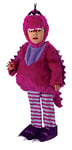 Rubies Costume de dragon violet pour garçon et fille, taille bébé 1 à 2 ans, combinaison dragon pourpre, bonnet et pantalon avec pieds, original halloween, noël, carnaval et anniversaire.