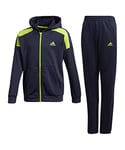 adidas B A.R. Tech Ts Tracksuit - Top: Black/White Bottom: Black/White, 7-8Y