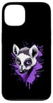 iPhone 13 Lemur in Purple and White Case