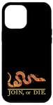 Coque pour iPhone 12 Pro Max Join or Die Snake Franklin Drapeau Colonial Snake Rouge Jaune