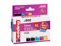 Edding Ink Ersätter Canon Pgi-550Pgbk Xl, Cli-551C Xl, Cli-551M Xl, Cli551y Xl Kompatibel Combi Pack Svart, Cyan, Magenta, Gul Edd-502 Edd-502