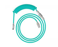 HyperX USB-C Coiled Cable - Ljusgrön / Vit