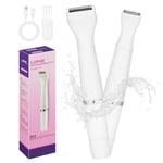 LOPHE Rasoir Électrique Femme, Rechargeable Rasoir Electrique Femme Sans Douleur Tondeuse Tondeuse pour Visage, Bras, Jambes, Aisselles et Bikini Humide et Sèche,Blanc