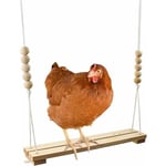 Balanoire de Poulet en Bois Naturel, grande échelle de perchoir durable pour enclos de volailles, , poules, perroquets Macaw, jouet de divertissement