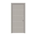 Bloc-porte pose fin de chantier  Premium Seymour, H.204 x l.83 cm, aspect cuir argile, réversible