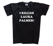 Shirtzshop T-Shirt I Killed Laura Palmer, Unisex, T Shirt I Killed Laura Palmer, black, XL