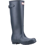 Hunter Womens Original Tall Back Adjustable Wellington Boots - Navy material_other - Size UK 3