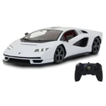 JAMARA Lamborghini Countach LPI 800-4 1:16 Blanc 2,4 GHz – Licence Officielle, intérieur détaillé, Peinture fidèle à l'original, Pare-Brise Transparent, lumière LED, Voiture RC