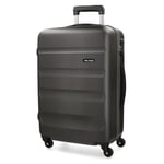 Roll Road Flex Grey Big Suitcase 51x74x28 cm Rigid ABS Combination Lock 91 Litre 3.8 kg 4 Wheels