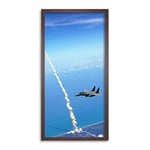 Space Shuttle Atlantis Launch Strike Eagle Patrol Photo Framed Wall Art Print Long 25X12 Inch