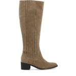 Biacarol Chelsea Knee High Boot Oily Suede - Sand