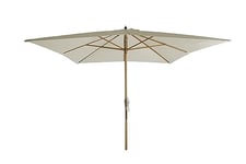 Beau Rivage - Parasol Droit Moana en Bambou contreplaqué et Tissu Beige Clair